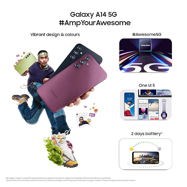 Buy Samsung Galaxy A14 5G (4 GB RAM, 128 GB) Dark Red Mobile Phone - Vasanth and Co